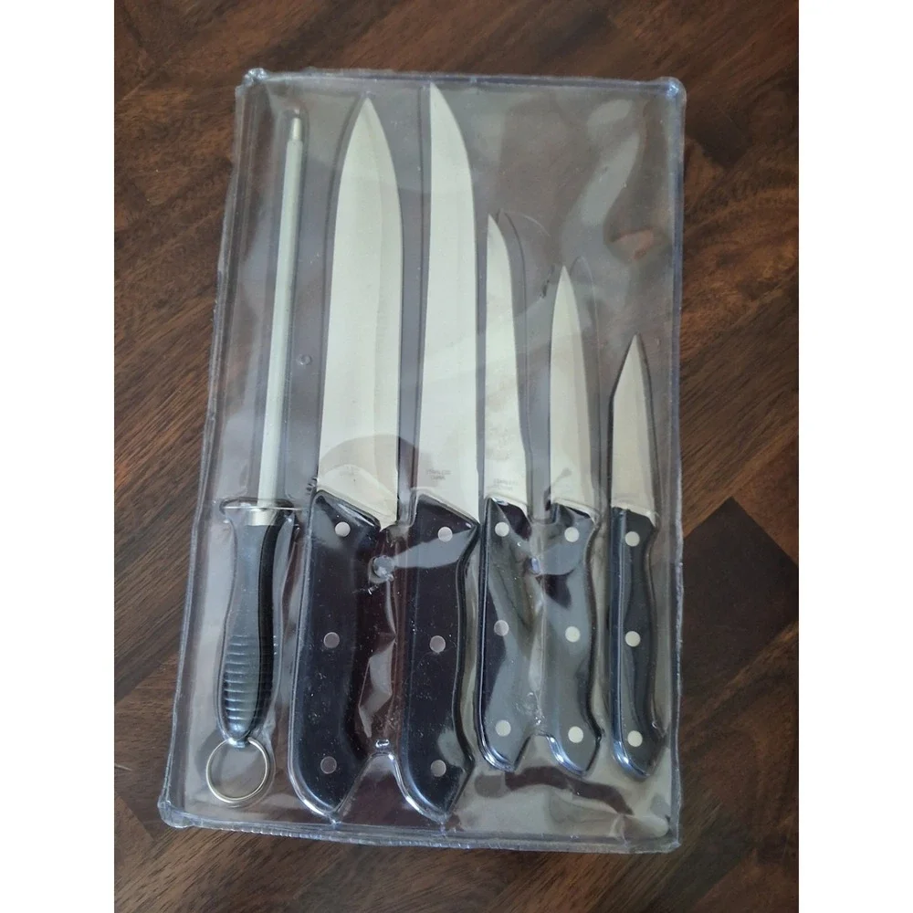 Vintage Kuchenstolz 6 Piece Knife Set & Cutting Board. NEW